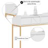 Aparador Buffet Deluxe Industrial Corredor - Branco Dourado - 3