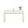 Aparador Buffet Deluxe Industrial Corredor - Branco Dourado - 5