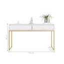 Ver imagem 4 de Aparador Buffet Deluxe Industrial Corredor - Branco Dourado