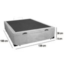 Ver imagem 5 de Cama Box Baú Casal Suede Sereneprime Cinza 138x188x44