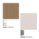 Ver mais imagens de Guarda Roupa Solteiro 4 Portas Rimo New Paranoá Móveis Rimo - Carvalho/offwhite