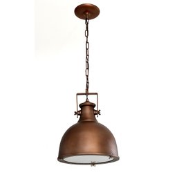 Pendente Retrô Diâm.25cm Bancada Bar Mesa Jantar Escritório:dourado Metalizado - 1