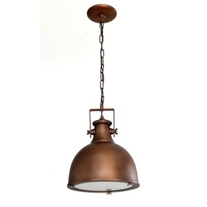 Pendente Retrô Diâm.25cm Bancada Bar Mesa Jantar Escritório:dourado Metalizado