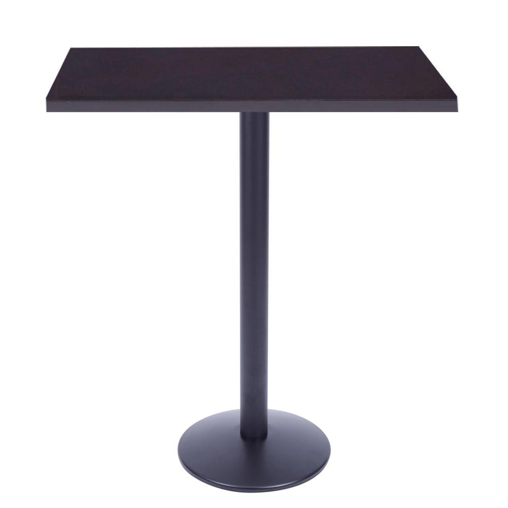 Mesa de Jantar Quadrada 60 cm Tampo Preto em MDP Base Zeta Bistrô - 1