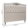 Cabeceira Estofada Holanda 1,40 Casal Linho Capuccino - Star Confort Cabeceira Holanda Confortavel Q - 3