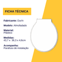 Ver imagem 3 de Assento Tampa para Vaso Sanitário Oval Almofadado Especial Econômico Cor Branco Durín