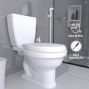 Ver imagem 2 de Assento Tampa para Vaso Sanitário Oval Almofadado Especial Econômico Cor Branco Durín