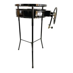 Fogareiro Redondo Duplo com Tripé