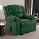Ver imagem 6 de Poltrona do Papai Reclinável Sala de Cinema Madrid Glider Manual Giratória Massagem USB PU Verde Mus