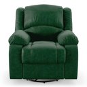 Ver imagem 2 de Poltrona do Papai Reclinável Sala de Cinema Madrid Glider Manual Giratória Massagem USB PU Verde Mus