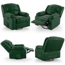 Ver mais imagens de Poltrona do Papai Reclinável Sala de Cinema Madrid Glider Manual Giratória Massagem USB PU Verde Mus