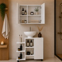 Ver imagem 3 de Kit para Pia de Coluna Gabinete Classic e Espelheira Klein - Branco