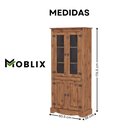 Ver imagem 4 de Cristaleira 4 Portas Madeira Maciça Carvalho