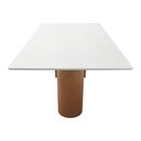 Ver imagem 3 de Mesa de Jantar Flórida Retangular - Amêndoa - Tampo 220x90cm Branco/vidro Off-white