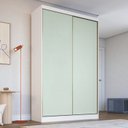 Ver imagem 1 de Guarda-Roupa Rubi New 2 Portas de Correr Infinity Branco/Blush/Pistache