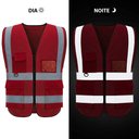 Ver imagem 2 de Colete Sinalizador Faixa Refletiva Epi Segurança Trabalho Blusao Fluorescente Bolso Ziper Porta