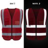 Colete Sinalizador Faixa Refletiva Epi Segurança Trabalho Blusao Fluorescente Bolso Ziper Porta - 2
