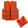 Colete Sinalizador Faixa Refletiva Epi Segurança Trabalho Blusao Fluorescente Bolso Ziper Porta - 8