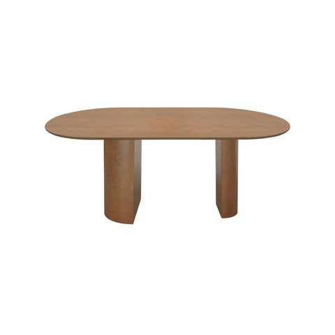Mesa de Jantar Flórida Oblongo - Amêndoa - Tampo 180x90cm Laminado Cinamomo