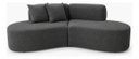 Ver imagem 4 de Sofá Curvo Orgânico Virginia 300cm Luxo Sala Boucle: Cinza-Escuro