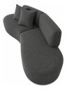 Ver imagem 3 de Sofá Curvo Orgânico Virginia 300cm Luxo Sala Boucle: Cinza-Escuro