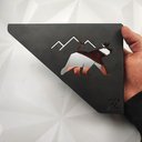 Ver imagem 4 de Mãos Francesas Pretas Ornamentadas em Aço Urso 20cm Decorativas Zarg