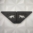 Ver imagem 3 de Mãos Francesas Pretas Ornamentadas em Aço Urso 20cm Decorativas Zarg