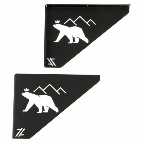 Mãos Francesas Pretas Ornamentadas em Aço Urso 20cm Decorativas Zarg
