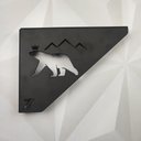 Ver imagem 6 de Mãos Francesas Pretas Ornamentadas em Aço Urso 20cm Decorativas Zarg