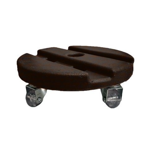 Prato Suporte com Rodizios Redondo para Vasos e Utensílios 23 cm BGPLASTICOS V2423 MARROM MADEIRA 01