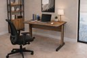 Ver imagem 1 de Mesa de Escritório Retangular 120x60cm Linha Econômica Noce e Preto