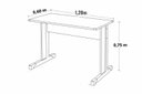 Ver imagem 3 de Mesa de Escritório Retangular 120x60cm Linha Econômica Noce e Preto