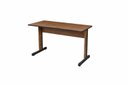 Ver imagem 2 de Mesa de Escritório Retangular 120x60cm Linha Econômica Noce e Preto
