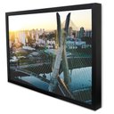 Ver imagem 3 de Quadro Decorativo Caixa Cidade São Paulo - Ponte Estaiada Tacolado Moldura Caixa 3cm Madeira sem Vid