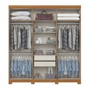 Ver imagem 6 de Guarda-Roupa Casal 6 Portas e 2 Gavetas Dominic Marrom/Cinamomo