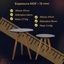 Ver imagem 5 de Conjunto De Mesinhas Canto E Apoio De Sofá Laterais Mdf Tripe Retro Pé Palito Retro Luxo
