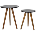 Ver imagem 2 de Conjunto De Mesinhas Canto E Apoio De Sofá Laterais Mdf Tripe Retro Pé Palito Retro Luxo