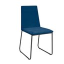 Ver imagem 3 de Kit 10 Cadeiras de Jantar Cozinha Industrial Lexa Veludo Élpis Móveis Azul Marinho Preta