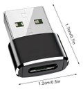 Ver imagem 3 de Kit C/ 10 Adaptador Plug Usb 3.1 Tipo C Fêmea X Usb 2.0 Macho Otg Cor Preto