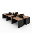 Ver imagem 1 de Plataforma de Trabalho 6 Lugares Castanho Tannat/preto com 3 Caixas e 12 Tomadas Elétricas – 270