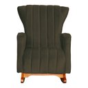 Ver imagem 2 de Poltrona Decorativa Melinda Balanço Vovo Suede Marrom - Fm