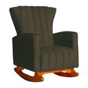 Ver imagem 1 de Poltrona Decorativa Melinda Balanço Vovo Suede Marrom - Fm