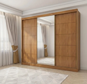 Ver imagem 1 de Guarda-Roupa com Espelho 221cm 3 Portas 6 Gavetas Tokyo Plus Bianchi Nature