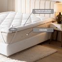 Ver imagem 3 de Kit Pillow, Capa Protetor de Colchão Casa Dona Top 400 Fios Hipoalérgico Super Macio Solteiro, Casal