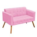 Ver imagem 1 de Namoradeira Elisa Suede Rosa Bebê Drossi