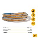 Ver imagem 2 de Fita Led Pro Cob 9w Taschibra 320 Leds por Metro 5m 12v Ip20 Luz Neutra