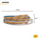 Ver imagem 3 de Fita Led Pro Cob 9w Taschibra 320 Leds por Metro 5m 12v Ip20 Luz Neutra