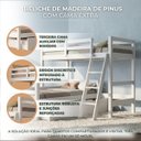 Ver imagem 4 de Cama Treliche em L com Auxiliar Solteiro Madeira:Branco
