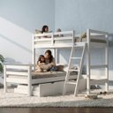 Ver imagem 5 de Cama Treliche em L com Auxiliar Solteiro Madeira:Branco
