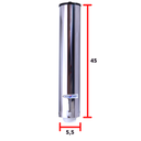 Ver imagem 3 de Kit Suporte Porta Copo Descartável Inox Café 50ml + Lixeira Inox